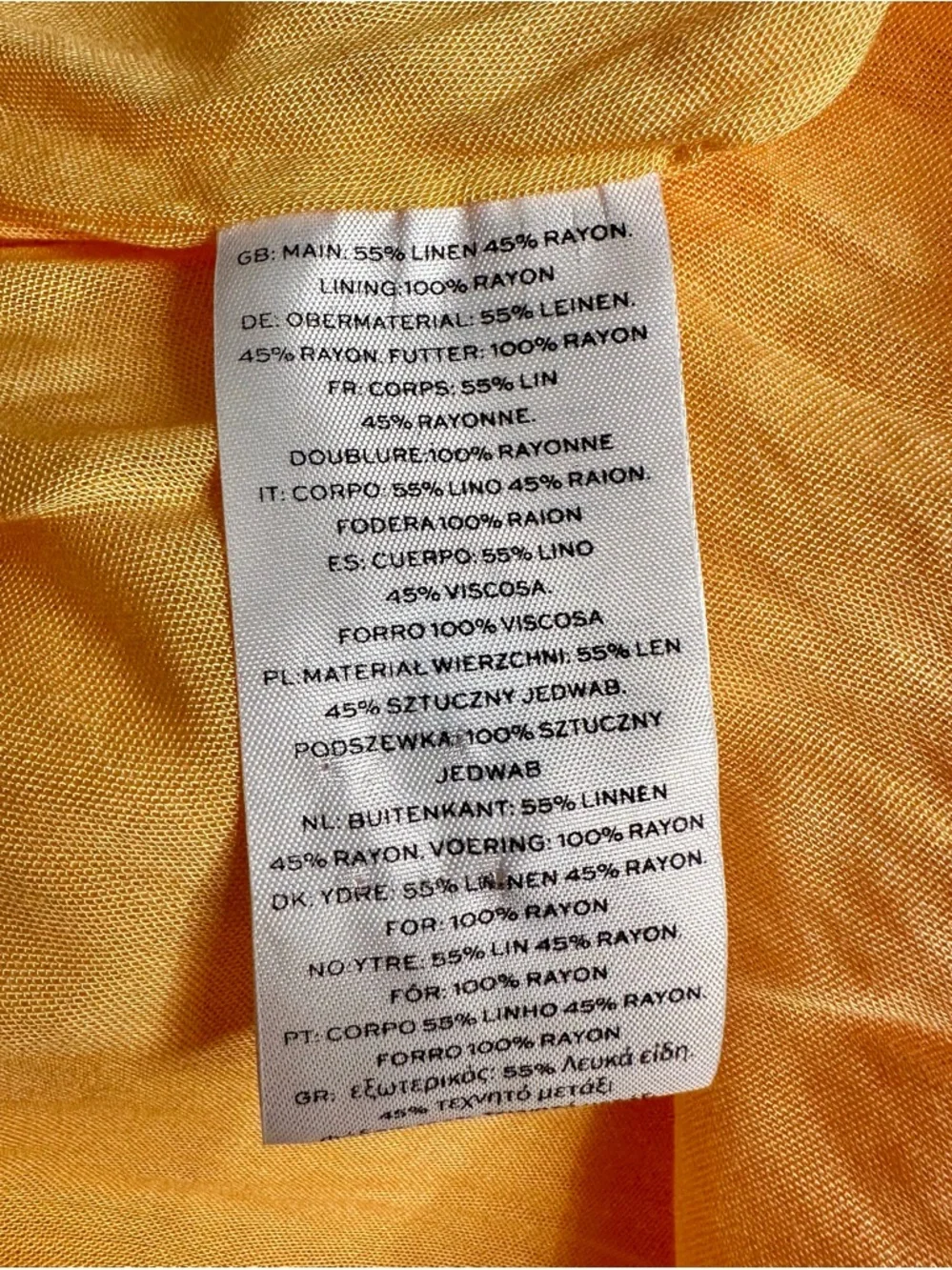 Faithfull the Brand Linen Gauze Mini Dress Yellow Open Back Resort Size 8 NWT - Picture 8 of 10